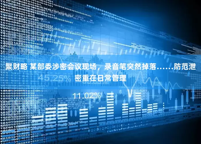 聚财略 某部委涉密会议现场，录音笔突然掉落……防范泄密重在日常管理